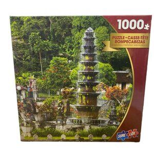 NEW SureLox Bali Island, Bali Water Fountain Garden 1000 Piece Jigsaw Puzzle